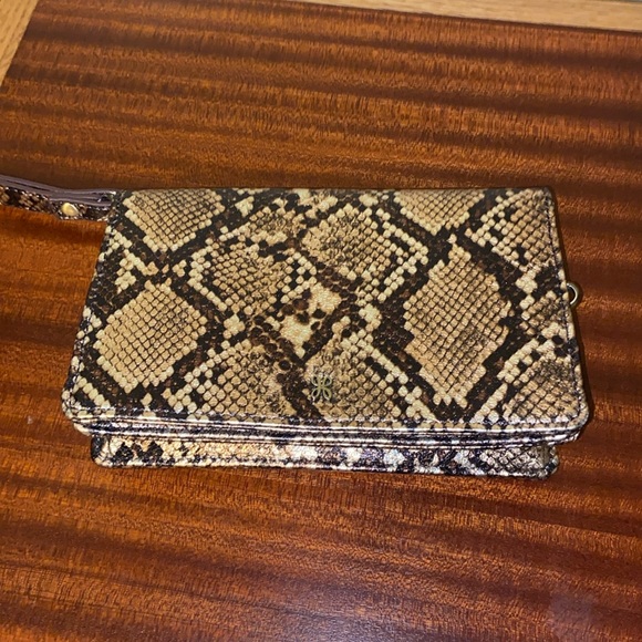 HOBO golden snakeskin jill wristlet wallet - Picture 2 of 9